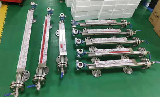 Medidor de nivel magnético Rango de nivel 0-1100 mm 1,6 MPa Gestión del medio ambiente del tratamiento de agua Flange DN20 DN25 DN50 proveedor