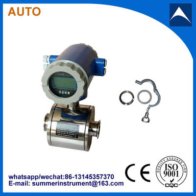 China barata Todo de acero inoxidable Sanitario Tipo de abrazadera Electromagnético medidor de flujo de agua proveedor
